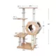 Product PetPals 44-in Wagon Style Wooden 4-Level Cat Tree with Condo, Beige