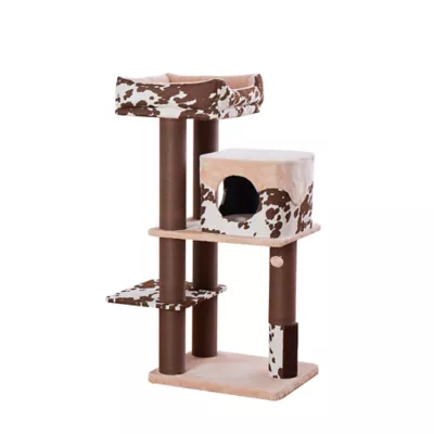 Product PetPals 50-in Cowboy Western Style Cat Tree, Brown
