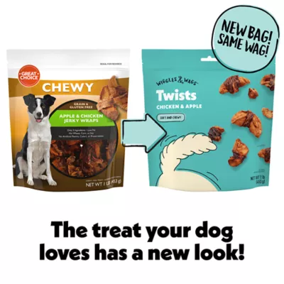 Product Wiggles & Wags Chicken & Apple Twists Dog Treats 16 OZ