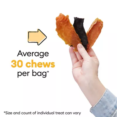 Product Wiggles & Wags Chicken, Tuna & Pork Jerky Cuts Dog Treats 16 OZ