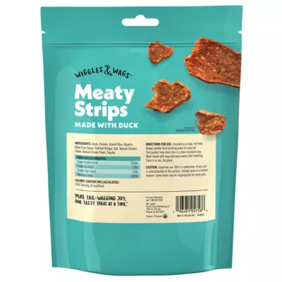 Product Wiggles & Wags Duck Meaty Strips Dog Treats 12 OZ