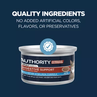 Product Auhtority Digestive Support Adult Cat Food - Pate, Whitefish and Salmon, 3 OZ
