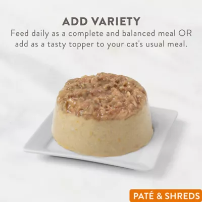 Product Simply Nourish Layers Natural Adult Wet Cat Food - Pate & Shreds, 3 oz