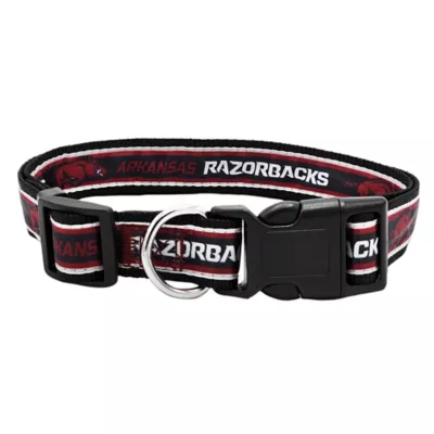 Product Pets First NCAA Arkansas Satin Dog Collar