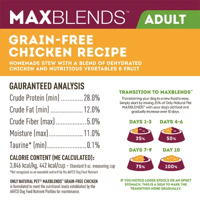 Product Only Natural Pet Max Blends Dehydrated Food - Grain Free Chicken Recipe