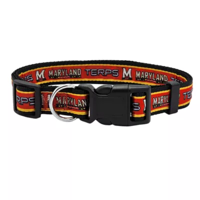 Product Pets First NCAA Maryland Satin Dog Collar