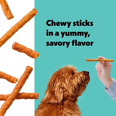 Product Wiggles & Wags Chicken & Cheese Meaty Sticks Dog Treats 6 OZ