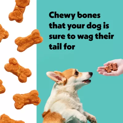 Product Wiggles & Wags Chicken & Cheese Chewy Bones Dog Treats 6 OZ
