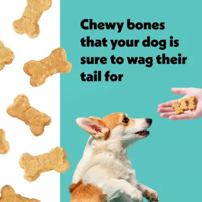 Product Wiggles & Wags Peanut Butter Chewy Bones Dog Treats 16 OZ