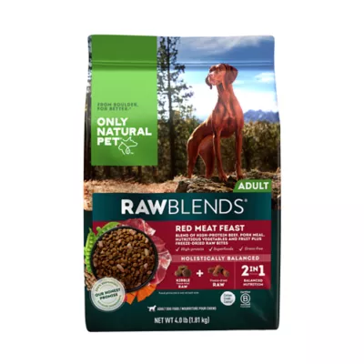 Product Only Natural Pet RawBlends Adult Dog Food - Grain Free, With Raw Bites, Red Meat Feast