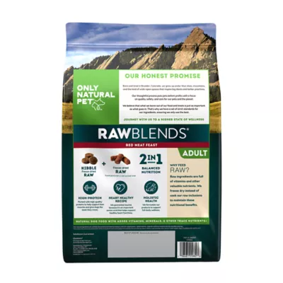 Product Only Natural Pet RawBlends Adult Dog Food - Grain Free, With Raw Bites, Red Meat Feast