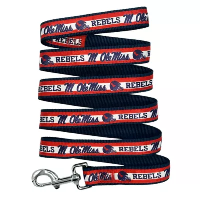 Product Pets First NCAA Ole Miss Satin Dog Leash