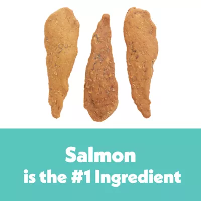 Product Wiggles & Wags Salmon Meaty Strips Dog Treats 16 OZ