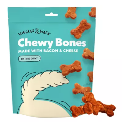 Product Wiggles & Wags Chewy Bones Bacon and Cheese 6 OZ