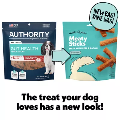 Product Wiggles & Wags Beef Meat & Bacon Meaty Sticks Dog Treats 16 OZ