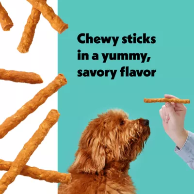 Product Wiggles & Wags Bacon & Cheese Meaty Sticks Dog Treats 6 OZ