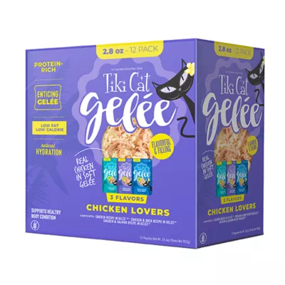 Product Tiki Cat Luau Lean Adult Cat Food - Low Calorie, Low Fat, In Gelee 12 Ct Variety Pack