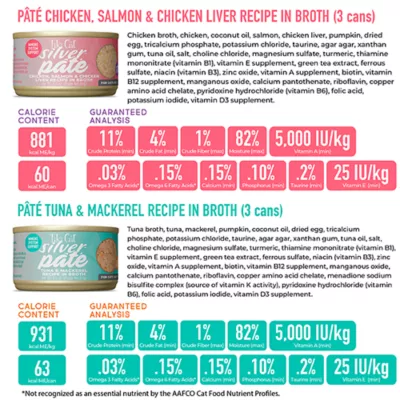 Product Tiki Cat Silver Pate Senior Wet Cat Food Variety Pack - Natural