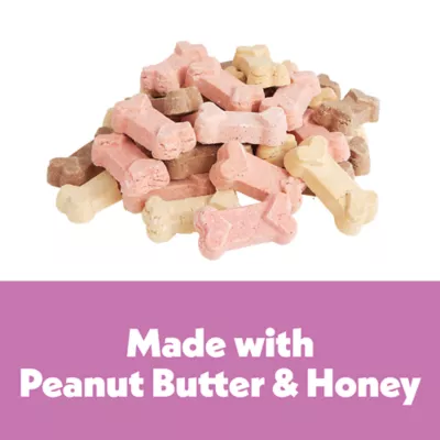 Product Wiggles & Wags Strawberry, Vanilla & Carob Neopolitan Cookies Dog Treats 14 OZ