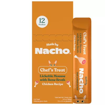 Product Made by Nacho Cat Treat - Lickable Mousse with Bone Broth, 0.5 OZ