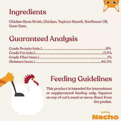 Product Made by Nacho Cat Treat - Lickable Mousse with Bone Broth, 0.5 OZ