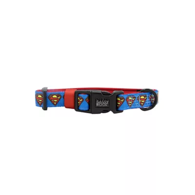 Product Sassy Woof Superman Dog Collar