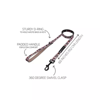 Product Sassy Woof Harley Quinn Dog Leash: 5-ft long