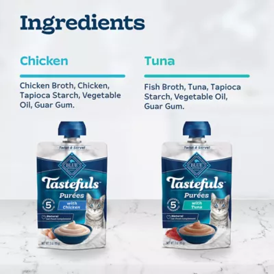 Product Blue Buffalo Tastefuls Purees Adult Cat Food Topper - 12 Count Multipack, 36 OZ