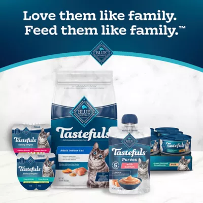 Product Blue Buffalo Tastefuls Purees Adult Cat Food Topper - 12 Count Multipack, 36 OZ