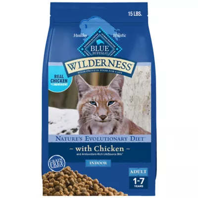 Product Blue Buffalo Wilderness - Cat Dry Food, Adult, Indoor, Chicken, 15 LB