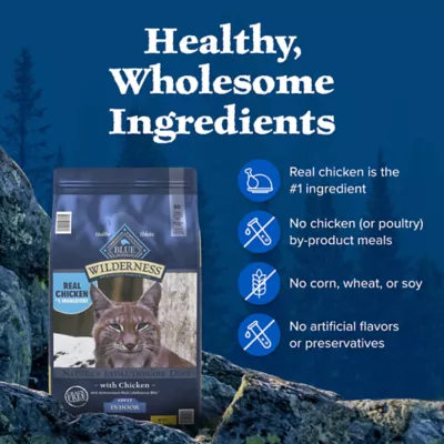 Product Blue Buffalo Wilderness - Cat Dry Food, Adult, Indoor, Chicken, 15 LB