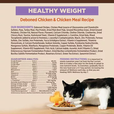 Product Wellness® CORE+ Healthy Weight Adult Cat Food - Grain Free, Chicken & Chicken Meal