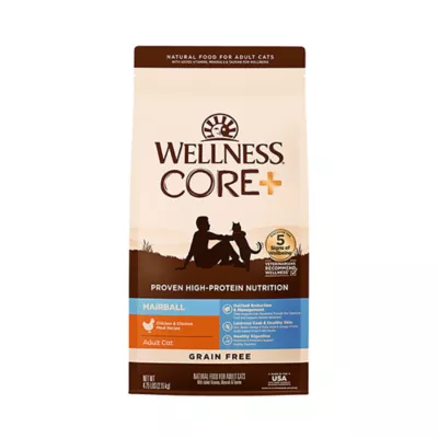 Product Wellness Core+ Audlt Cat Food - Grain Free, Hairball, Chicken & Chicken Meal