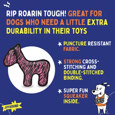 Product Joyhound® Rip Roarin' Tough Zebra Dog Toy