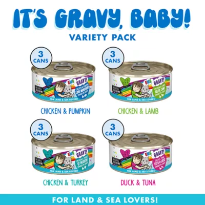 Product Weruva BFF It's Gravy Baby Adult Wet Cat Food - Grain Free, Variety Pack, 12 Ct, 66 OZ