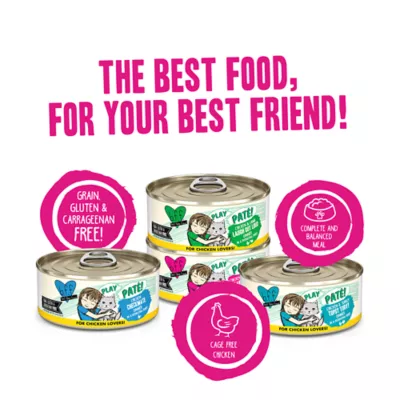 Product Weruva BFF Hip Hip Hooray For Pate! Adult Wet Cat Food - Grain Free, 12 Ct, Variety Pack, 66 Oz