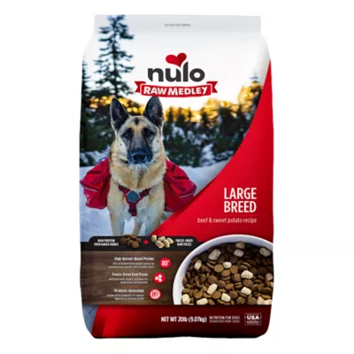 Product Nulo Raw Medley Kibble Plus Freeze Dried Pieces Adult Dog Food - Large Breed, Beef & Sweet Potato