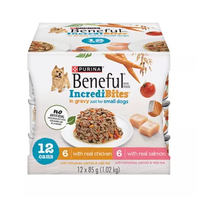 Product Beneful Incredibites Wet Dog Food - Real Chicken & Salmon in Gravy, Variety Pack