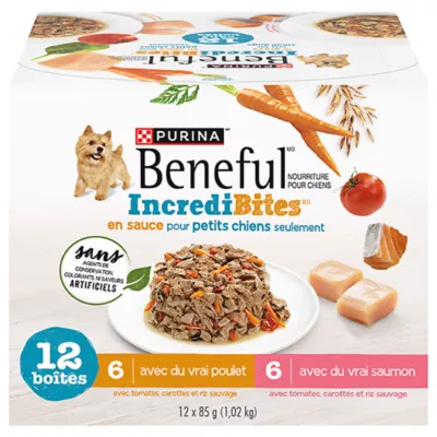 Product Beneful Incredibites Wet Dog Food - Real Chicken & Salmon in Gravy, Variety Pack