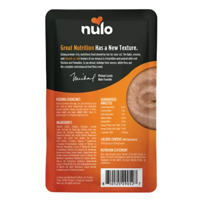 Product Nulo Senior Wet Cat Food - High-Protein, Silky Mousse, 2.8 Oz.