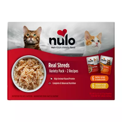 Product Nulo Real Shreds Wet Cat & Kitten Food - Variety Pack, 12 Ct, 30 Oz