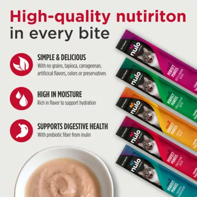 Product Nulo Perfect Purees Creamy Cat Treats - Grain Free, 10 Ct