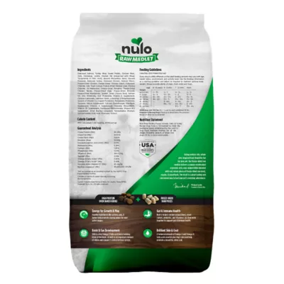 Product Nulo Raw Medley Puppy Dog Food - Kibble Plus Freeze Dried Pieces, Salmon, Oats & Turkey Recipe