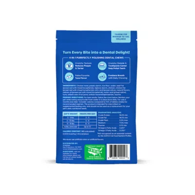 Product Ark Naturals Kiss Me-ow Cleaning Dental Chews Crunchy Cat Treats - Tuna