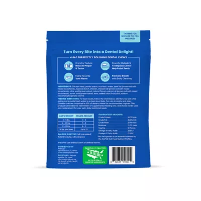 Product Ark Naturals Kiss Me-ow Cleaning Dental Chews Crunchy Cat Treats - Tuna