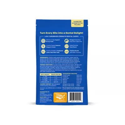 Product Ark Naturals Kiss Me-ow Strengthening Dental Chews Crunchy Cat Treats - Tuna