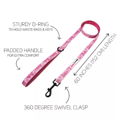Product Sassy Woof Barbie Malibu Dog Leash: 5-ft long