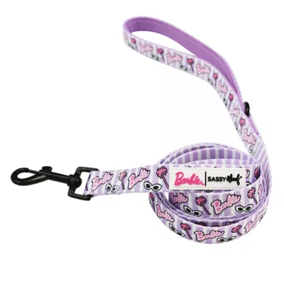 Product Sassy Woof Barbie Closet Goals Dog Harness, Leash and Waste Bag Holder Bundle