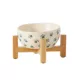 Product Whisker City® Blue Paws Elevated Ceramic Cat Bowl