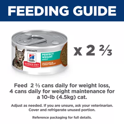 Product Hill's Science Diet Adult Cat Food - Perfect Weight, 2.9 Oz